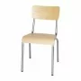 BOLERO - Chaises avec assise et dossier en bois Cantina galvanisées (lot de 4)