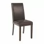 BOLERO - Chaises en simili cuir marron foncé (lot de 2)