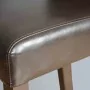 BOLERO - Tabouret de bar haut avec dossier en simili cuir noir