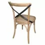 BOLERO - Chaises en bois patiné avec dossier croisé naturel (lot de 2)