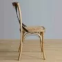 BOLERO - Chaises en bois patiné avec dossier croisé naturel (lot de 2)