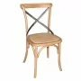 BOLERO - Chaises en bois patiné avec dossier croisé naturel (lot de 2)