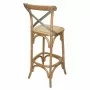 BOLERO - Tabouret de bar en bois avec dossier croisé métal