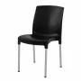 BOLERO - Chaises bistro empilables noires (lot de 4)