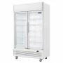 POLAR - Armoire réfrigérée 2 portes vitrées à charnières avec caisson lumineux Série G 950L