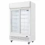 POLAR - Armoire réfrigérée 2 portes vitrées coulissantes avec caisson lumineux Série G 950L