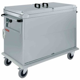 DIAMOND - Chariot bain-marie 3x GN 1/1, avec couvercles, armoire porte basculante