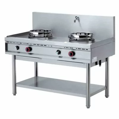 DIAMOND - Fourneau wok gaz, 2 feux (2x 13 kW)