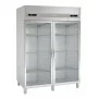 CORECO - Armoire réfrigérée côtés emboutis inox 2 portes vitrées GN 2/1