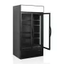 TEFCOLD - Armoire froide positive noire 524 L - 2 portes cadre aluminium