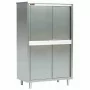 DIAMOND - Armoire haute inox largeur 1600 mm profondeur 700 mm avec portes coulissantes