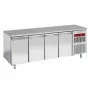 DIAMOND - Table de congélation dessus inox central, 4 portes