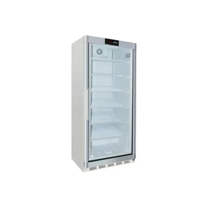 L2G - Armoire froide négative blanche 590 L 7 clayettes, porte vitrée