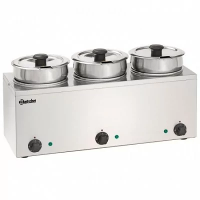 BARTSCHER - Bain-Marie Hotpot inox, 3 pots à 3.5 L - 0 à 95 °C