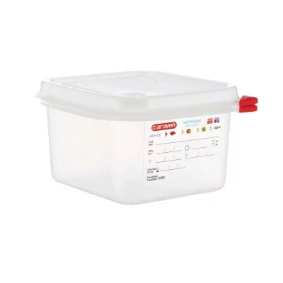 ARAVEN - Lot de 4 boîtes alimentaires GN 1/6 1,7L thermorésistantes 