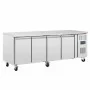 POLAR - Table réfrigérée positive inox 4 portes, capacité 476 L