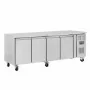 POLAR - Table réfrigérée positive inox 4 portes, capacité 398 L