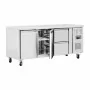 POLAR - Table réfrigérée positive inox 2 portes 2 tiroirs, capacité 284 L