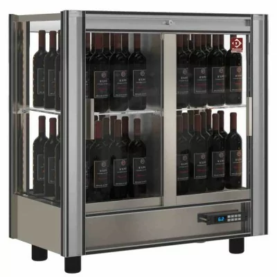 DIAMOND - Vitrine réfrigérée à vins 216 Litres 64 bouteilles Modulable Traversante