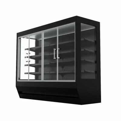 SEDA - Vitrine libre-service 4 niveaux, largeur 1330 mm, Gamme Sapphire All Black