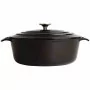 VOGUE - Grande cocotte ovale noire 6L