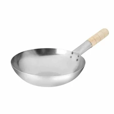 VOGUE - Wok fond plat en acier doux 25,4 cm