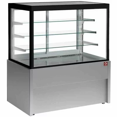 DIAMOND - Vitrine chauffante 4 niveaux sans réserve grise