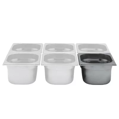 L2G - Bac gastro inox, capacité GN 1/6 hauteur 65 mm