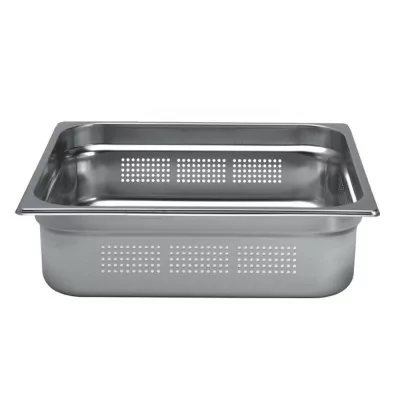 L2G - Bac gastro inox perforé, capacité GN 2/3 hauteur 100 mm