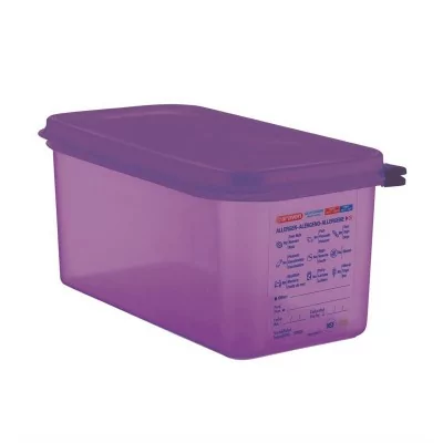 ARAVEN - Bac hermétique violet antiallergénique GN1/3 6L