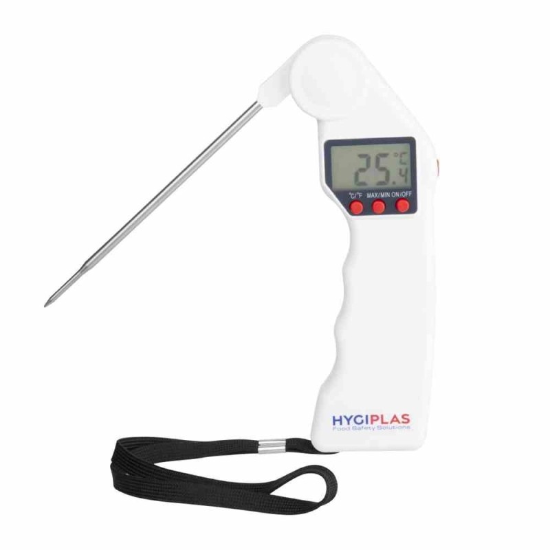 Thermomètre professionnel étanche numérique bleu & blanc HYGIPLAS