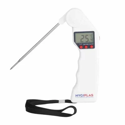 HYGIPLAS - Thermomètre à sonde pliable Easytemp blanc