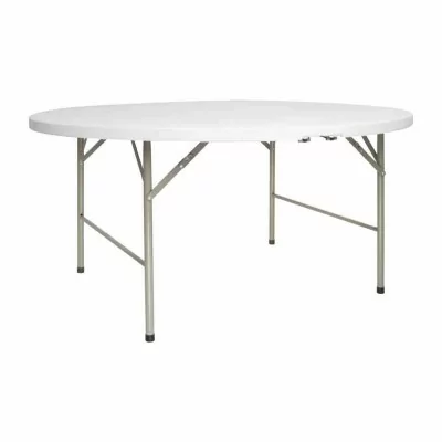 BOLERO - Table ronde pliable au centre blanche 