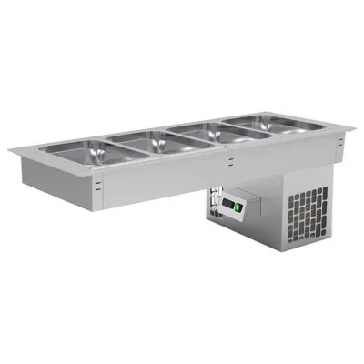 ERATOS - Buffet froid à encastrer cuve 5 GN 1/1 profondeur 150 mm