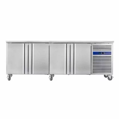 CUISTANCE - Table réfrigérée inox 4 portes sans dosseret