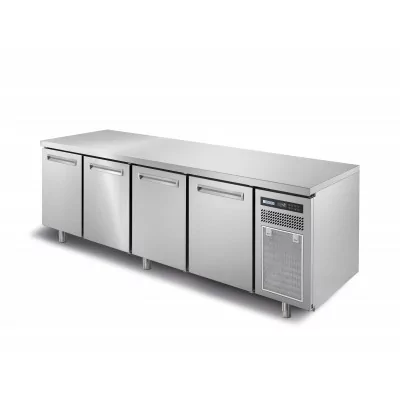 AFINOX - Table froide 600x400 mm 4 portes dessus inox groupe à droite 