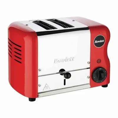 ROWLETT - Grille-pain 2 fentes rouge avec grilles sandwich