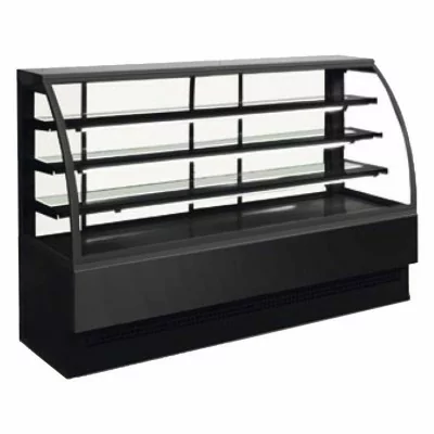 SEDA - Vitrine pâtissière noire bombée neutre largeur 600 mm