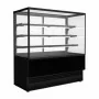 SEDA - Vitrine pâtissière noire droite neutre largeur 1500 mm