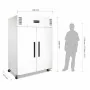 POLAR - Armoire frigorifique blanche 1200 L, 2 portes GN 2/1 - Série G