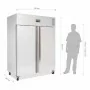 POLAR - Armoire réfrigérée inox 1300 L, 2 portes GN 2/1 - Série U