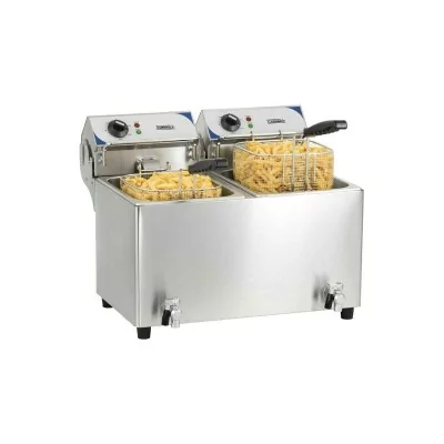 CASSELIN - Friteuse électrique avec vanne de vidange 2 x 10 litres 