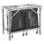 CASSELIN - Table de tri 2 trous vide-dechets