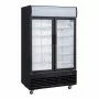 POLAR - Armoire positive 2 portes battantes caisson lumineux série G noire 950 L