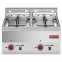 DIAMOND - Friteuse électrique Top à poser, 2 cuves 2x 10 L professionnelle