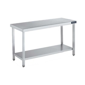 DISTFORM - Table inox centrale étagère P. 500 mm L. 1800 mm