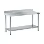 DISTFORM - Table inox adossée étagère P. 500 mm L. 1200 mm