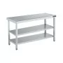 DISTFORM - Table inox centrale 2 étagères P. 550 mm L. 800 mm