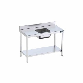 DISTFORM - Table du chef 1600x600 avec bac central et étagère