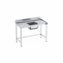 DISTFORM - Table du chef 1500x700 avec bac central et renforts